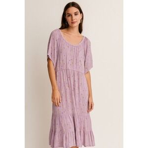 Matilda Jane Enchanted Garden Artist Dress XXL Tiered Floral Midi Cottagecore